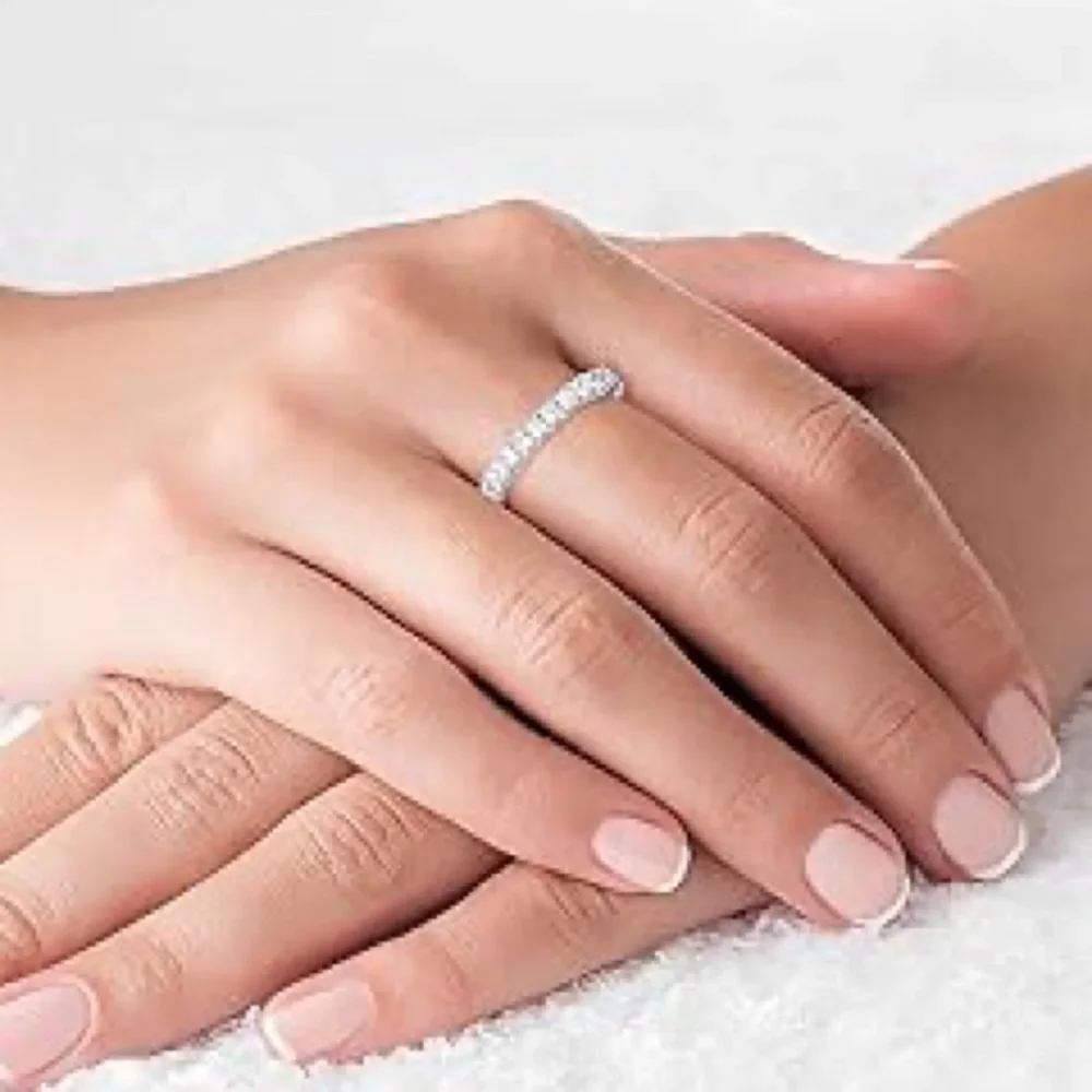 NWT Sterling Silver CZ Eternity Ring Size 9